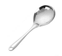 Cuillère ajourée en acier inoxydable 304 - 31 cm - Grande passoire à | Tête de cuillère élargie, grande capacité, idéale pour les nouilles, les grains de poivre, les légumes