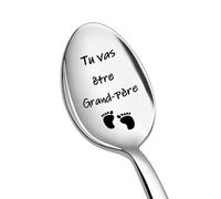 Cuillère Annonce Grossesse pour Papi Idee Cadeau pour Futur Papy Naissance de Bébé pour Grand-Père Cuillère à Café Dessert pour Futur Papi Cadeaux Futur Papi Cadeau Futur Grand Pere