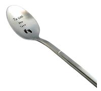 Cuillère Annonce Grossesse pour sa Sœur, Idee Cadeau Original et Personnalisé pour Future Tante, Annonce Drôle et Insolite Naissance de Bébé, Cuillère à Café/Dessert avec son Coffret pour Offrir