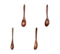 Cuillère artisanale Nanmu naturelle, ustensile robuste à finition laquée pour remuer le café, le thé, le dessert et la soupe, 4 modèles d ' ustensiles de cuisine en bois de camphre naturel