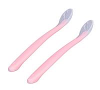 Cuillère Auto-alimentante pour bébé, Ensemble de Cuillères pour Tout-petits avec Poignée Ergonomique en Silicone pour l'entraînement