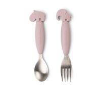 Done by deer Set de couverts Easy-grip Deer Friends 2 pièces Poudre