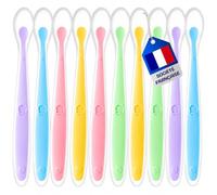 Cuillere Bebe 1er Age (10 Pièces) Cuillère Bébé en Silicone Souple
