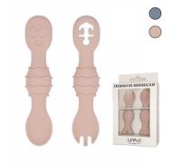 Cuillère Bébé Apprentissage - Cuillere d'Apprentissage Bébé 1er Âge - Ensemble de Couverts Souples pour Diversification Alimentaire et Baby Led Weaning - Cuillère Silicone Anti Renversement 360°