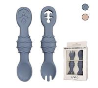 Cuillère Bébé Apprentissage - Cuillere d'Apprentissage Bébé 1er Âge - Ensemble de Couverts Souples pour Diversification Alimentaire et Baby Led Weaning - Cuillère Silicone Anti Renversement 360°