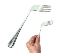 Cuillère coudée pour vieil homme, pratique, confortable, pour nourrir les | Fourchette à coude pratique pour les adultes handicapés, les personnes âgées gaucher