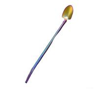 Cuillère créative en acier inoxydable pour gelato, pudding, yaourt, barre de fruits, 21,5 cm, doré (N AD)