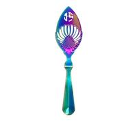 Cuillère d'absence - Spoon d'absinthe argentée, véritable réplique de belle époque | Cuillère à filtre à amers avec design creux, abdominateur de la fontaine à cocktails, coupe en verre, coupe de