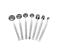 Cuillère d'assaisonnement à Long manche en acier inoxydable, 7 pièces, cuisson, mesure de la poudre café(7Set Measuring Spoon)