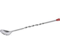 Cuillère de bar, en acier inoxydable, brillant, avec manche torsadé, longueur 28 cm
