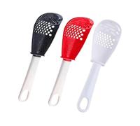 Cuillère de bricolage en silicone - Pelle à riz pour ne pas coller - Spatule et cuillère en silicone - Cuillère de cuisine - 3 cuillères de cuisine polyvalentes - Séparateur de jaune d'oeuf - Outil à