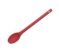 Cuillère de cuisine avec revêtement en silicone antiadhésif, cuillère à soupe, cuillère à soupe, cuillère à soupe, résistante à la chaleur, petite cuillère profonde 30 cm Rouge