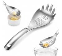 Cuillère de Cuisine en Acier Inoxydable 304, Cuillère Multifonction pour Séparateur D'œufs, Presse Puree,Cuillere avec Râpe, écraser, Fonctions Filtrer et Ouvrir Multi-Tâches(B)