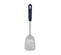 Cuillère de cuisine en acier inoxydable 304, spatule multifonctionnelle avec manche antidérapant, cuillère à mélanger à bord lisse et antirouille pour la cuisine domestique (Poignée en silicone (avec
