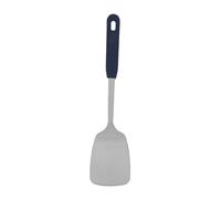 Cuillère de cuisine en acier inoxydable 304, spatule multifonctionnelle avec manche antidérapant, cuillère à mélanger à bord lisse et antirouille pour la cuisine domestique (Poignée en silicone (sans