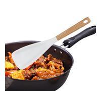 Cuillère de cuisine en silicone - Louche à soupe résistante à la chaleur de 30 cm, spatule antiadhésive, outil ergonomique avec poignée en bois, résistante à la chaleur, cuillère de cuisine pour la