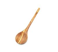 Cuillère de cuisine manche rond longueur 30 cm fait main en bois d'olivier (longueur 30 cm)