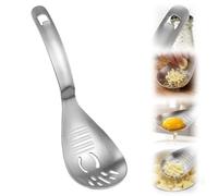 Cuillère de cuisine multifonction en acier inoxydable，1 Pcs | Cuillère ajourée et séparateur d'œufs : pour écraser, râper, égoutter, séparer les œufs et ouvrir des bouteilles