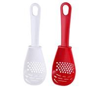Cuillère de cuisine multifonctionnelle 2 pièces/ensemble cuillères de cuisine en plastique passoire égouttoir écumoire passoire passoire pour râper l'ail