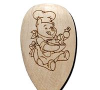 Cuillère de cuisson en bois inspirée de l'ours célèbre - pour un fan de boulanger (Baker Bear)