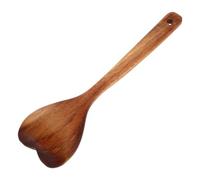 Cuillère de Cœur en Bois, Ustensile Cuisine Marron | Wooden Spoon, Cuillère de Service, pour Remuer et Servir, Réutilisable, Usage la Cuisine, Table