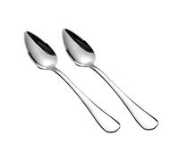 Cuillère de pamplemousse dentelée, cuillères de pamplemousse en acier inoxydable argent du dessert fruits dentelé pour un usage quotidien