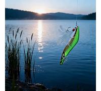 Cuillère de pêche en forme de S en alliage de zinc avec hameçon triple à plumes pour techniques de récupération dynamique (10 g, couleur A)