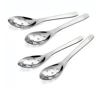 Cuillère de Service à Fentes en Acier Inoxydable 4 Pièces - Pour Soupe, Caviar, Salade - Ustensiles de Table pour Buffet de Restaurant