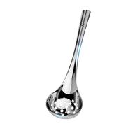 Cuillère de service avec fente - Louche avec filtre et écumoire 21 x 7,2 cm | Cuillère pour plats culinaires, passoire en acier inoxydable avec manche long, écumoir pour dîner buffet,
