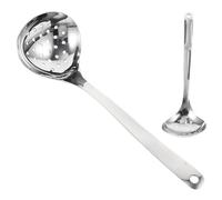 Cuillère de Service en Acier Inoxydable 2 Pièces, Argenté | Grand Format, Tête Large, Usage Maison Cuisine, Résistant à Corrosion, Lot Pratique