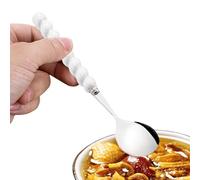 Cuillère de service en métal, cuillères à dîner, cuillère de cuisine avec poignée perlée, ustensiles de cuisine avec poignée confortable pour cuisiner, arroser et servir