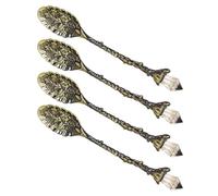 Cuillère décorative en cristal - Construction antirouille pour salière - Accessoire de cuisine élégant - Accessoire de salle à manger - Cuillère à dessert gravée pour le thé de l'après-midi