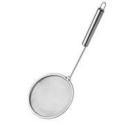 Cuillère d'écumoire à graisse, passoire alimentaire à mailles fines en acier inoxydable pour graisse, sauce et mousse, écumoire japonaise avec long manche (L)