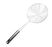 Cuillère d'écumoire à mailles fines en acier inoxydable, passoire araignée multifonction avec longue poignée for la cuisson de friture et l'égouttage des nouilles 3 pièces Pour Aliments(33.5x13cm)