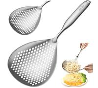 Cuillère d'écumoire fendue en acier inoxydable, passoire araignée pour la cuisson et la friture, cuillère à passoire épaissie pour la cuisine