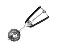 Cuillère design en acier inoxydable pour crème glacée professionnelle pour la cuisson des fruits avec déclencheur, dessert, maison, noir, 6 cm
