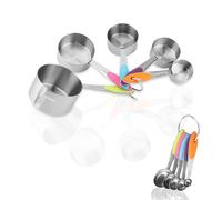 Cuillere Doseuse,10 Pièces Acier Inoxydable Cuillère Doseuse Gramme Design Antidérapant Et Coloré Rangement Pratique Compatible Lave Vaisselle, Measuring Cups Cuisine Adaptée