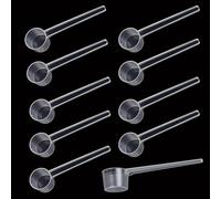 Cuillère Doseuse 2g 3g 4g Lot de 10, Doseur Poudre Précis, Cuillère Mesure pour Protéine, Café, Lait en Poudre, Cuisine & Pâtisserie, Plastique Transparent 10ml