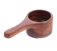 Cuillère Doseuse à Café en Bois Marron pour Poudre et Grains | Dosage Précis, Surface Lisse, Nettoyage Facile, Rangement Simple, pour Thé en Vrac, Poudre de Lait