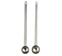 Cuillère doseuse à café gravée en acier inoxydable avec long manche et unités graduées transparentes adaptées à de multiples utilisations en cuisine et mesure précise (30 ml)