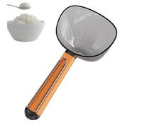 Cuillère doseuse à farine, cuillère à riz | Pelle à glace polyvalente - Avec clip en acier inoxydable, cuillère doseuse pour aliments pour animaux de compagnie