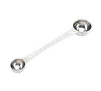 Cuillère Doseuse Café en Acier Inoxydable à Double Tête, Argenté | Dosage Précis, Format Compact et Rangement Facile, Ustensile Cuisine pour Café Moulu et Poudre de Lait