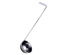 Cuillère Doseuse Cuisine en Acier Inoxydable, Longue Poignée Argenté | Mesure D’huile Précise, Prise Confortable, Robuste, Usage Ménager, Format Unique, Finition Argenté