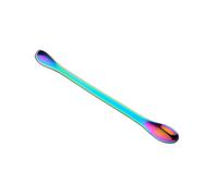 Cuillère Doseuse D’assaisonnement à Double Extrémité en Acier | Surface Polie Miroir, Bords Lisses, pour Café Cuisine à Maison, Prise en Main Confortable