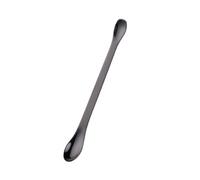 Cuillère Doseuse D'assaisonnement Double Tête en Acier Inoxydable | Design Ergonomique, Bords Lisses, Finition Noire, pour Restaurants et Dessert, Style Créatif