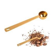 Cuillère doseuse de 5 ml en acier inoxydable doré pour compléments de collagène à long manche pour café, poudre de protéine, lait en poudre, thé en vrac, sucre, farine