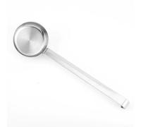 Cuillère doseuse de sauce de cuisine, louche à sauce à pizza en acier inoxydable avec fond plat pour cuisine restaurant cuisine