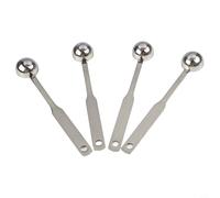 Cuillère doseuse en acier inoxydable de 8 ml et 25 ml pour café, thé, sucre, sirop, condiments, long manche, récipient profond, gadgets de cuisine (8 ml)