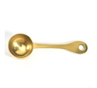 Cuillère doseuse en acier inoxydable de 9 cm pour ingrédients liquides secs | Ergonomique pour la prise en main, prise en main antidérapante, pour un équilibre idéal, convient pour les baristas et les