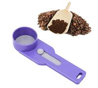 Cuillère doseuse en plastique avec entonnoir, cuillère à café coulissante anti-fuite et doseuse à poudre avec entonnoir pour café moulu, poudre protéinée ou thé